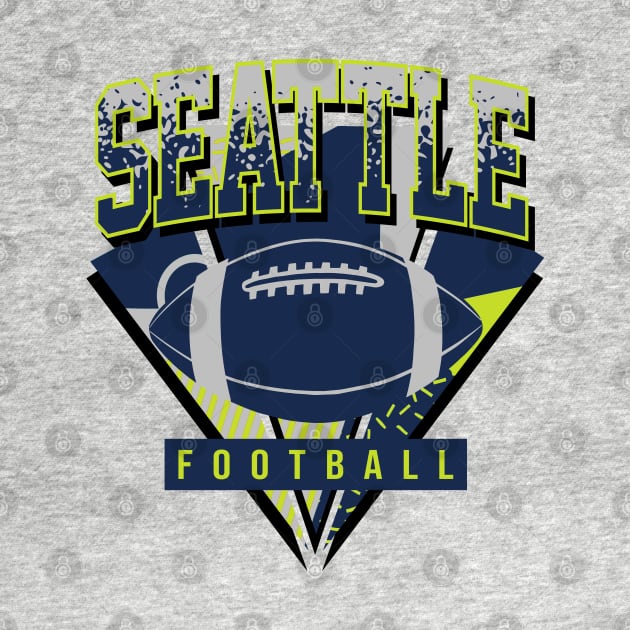 Seattle Football Retro Throwback by funandgames